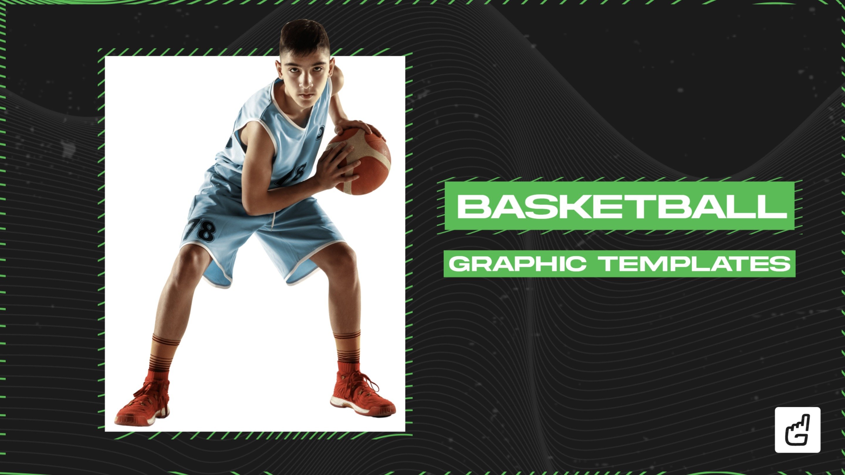 Create Graphics using Professional Basketball Templates Gipper